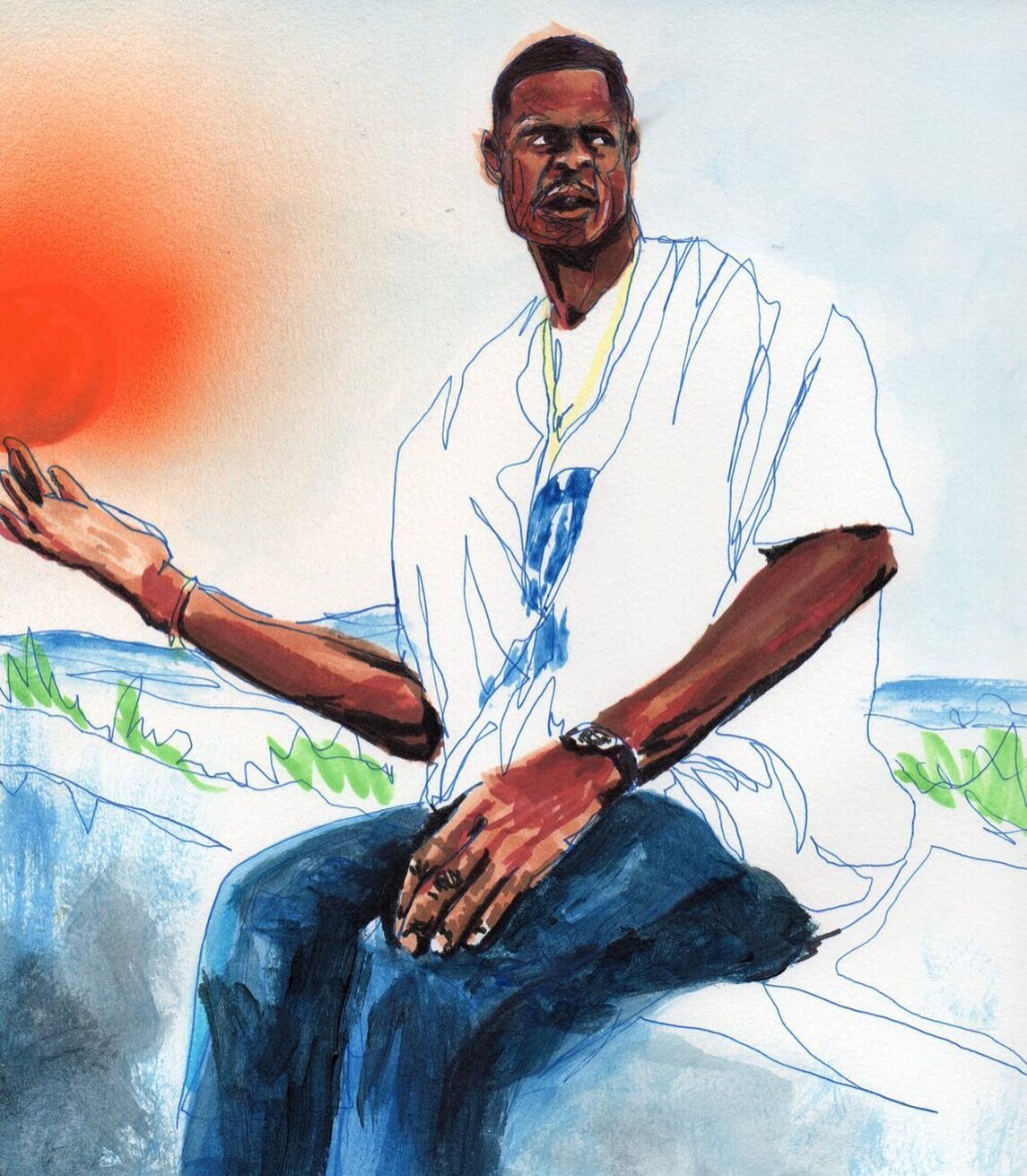 He got game
Ink & acrylic on paper
9” x 12”
#deadstxle #artbeast #paintings #illustration #acrylic #watercolorart #moreart #sketchy #mixmediaart #newpainting #jesusshuttlesworth