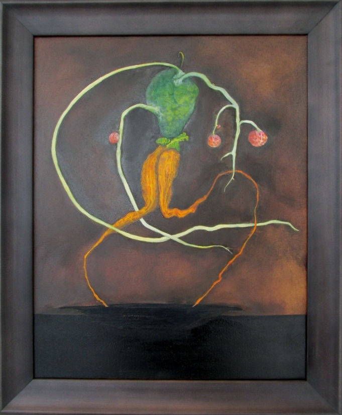 Swing, oil on canvas, 600mm x 500mm framed