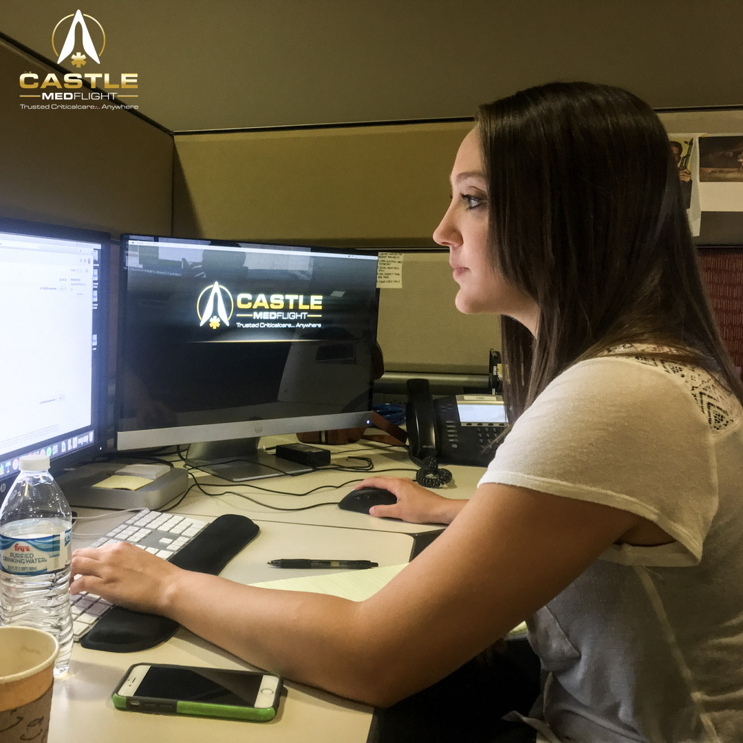 Caitlyn, one of our Patient Care Coordinator's working on securing a domestic facility from our network. 