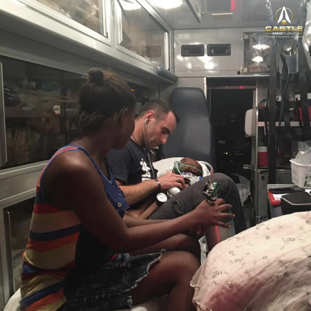 A stock photo from our ground ambulance partner from a previous evacuation