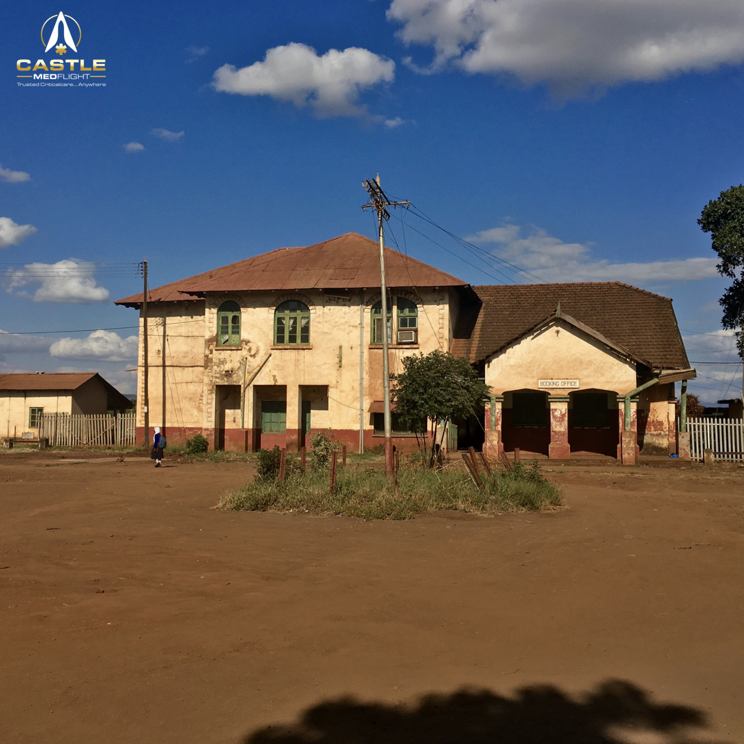 A typical African train station. 