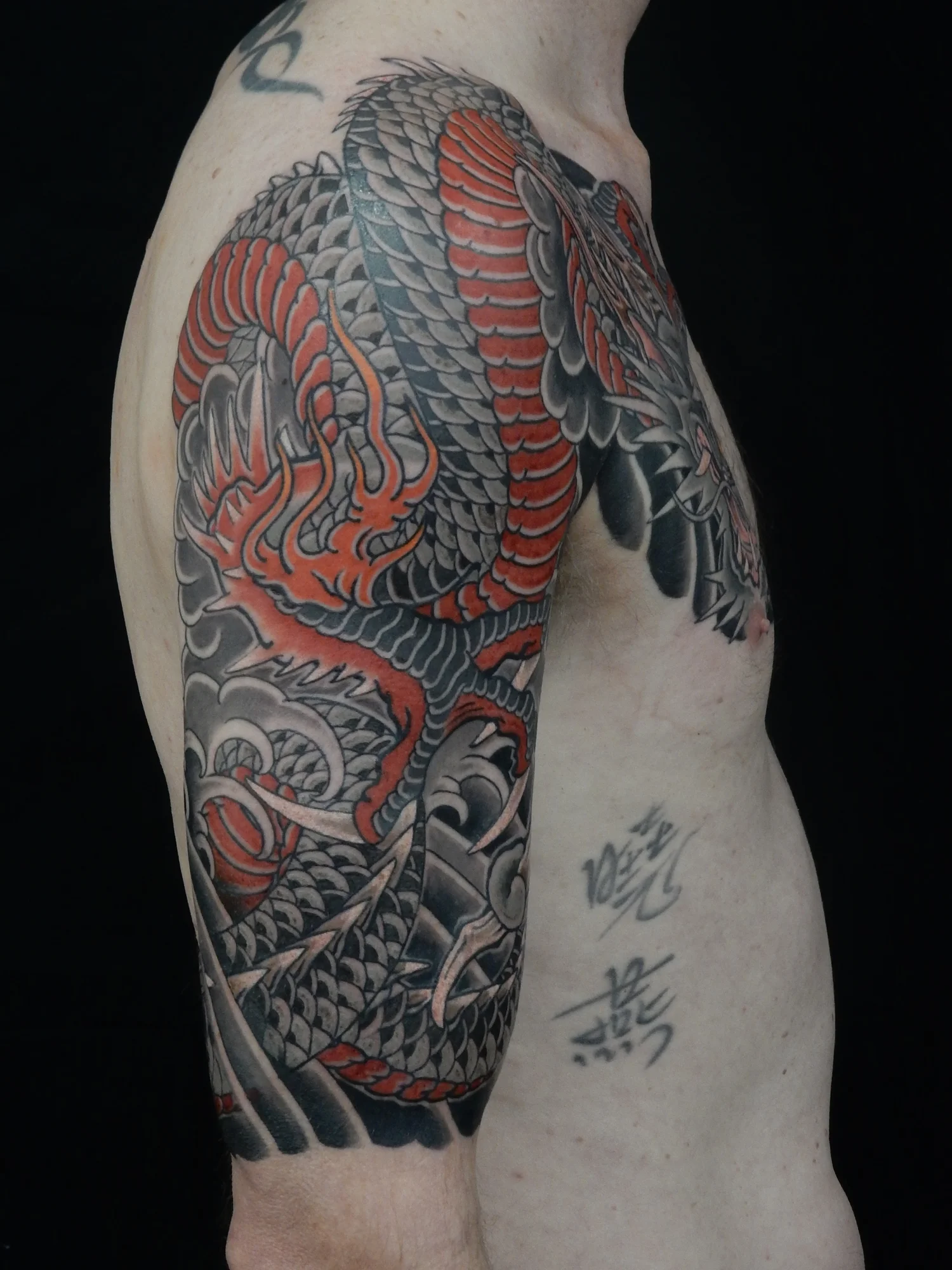 Dragon Arm Chest Ian Hilz Japanese Tattoo