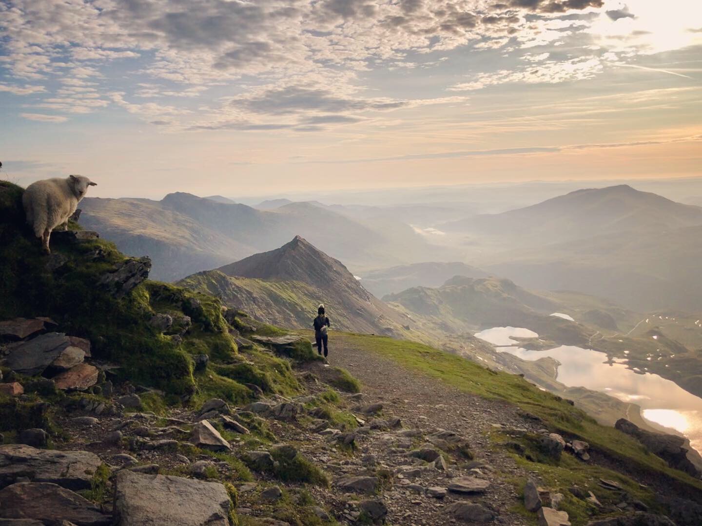 Snowdon summit at sunrise