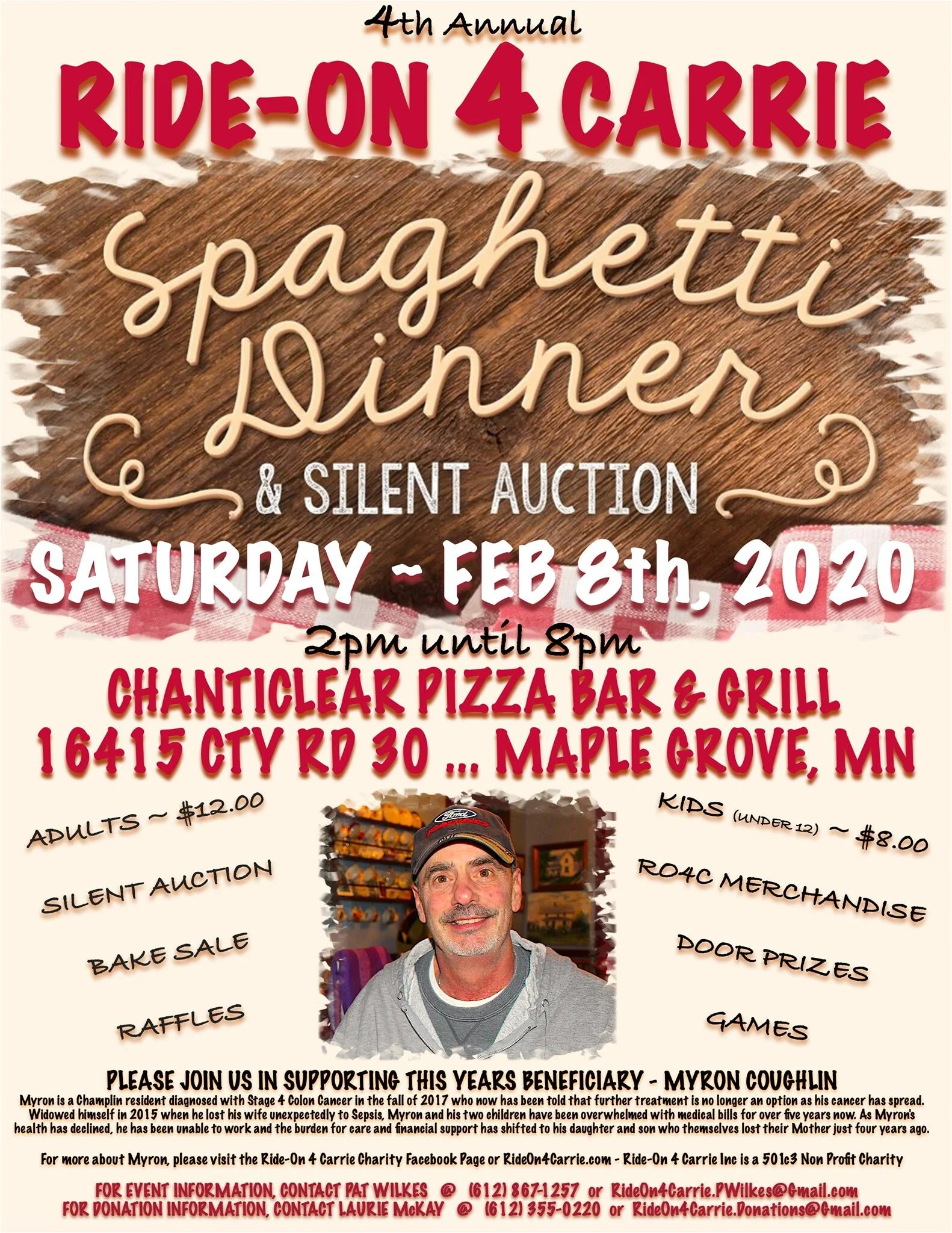 4th Annual Ro4c Spaghetti Dinner Ride On 4 Carrie