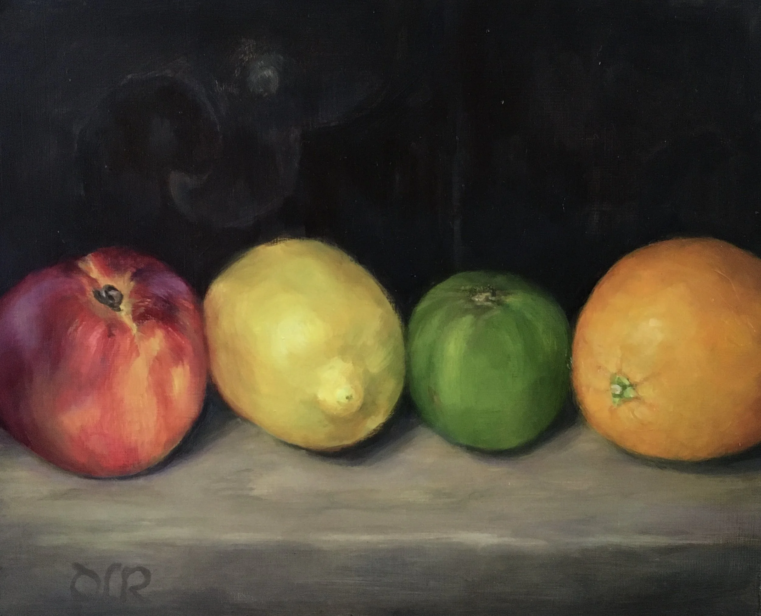 Peach Citrus oil on paper 8x10.JPG