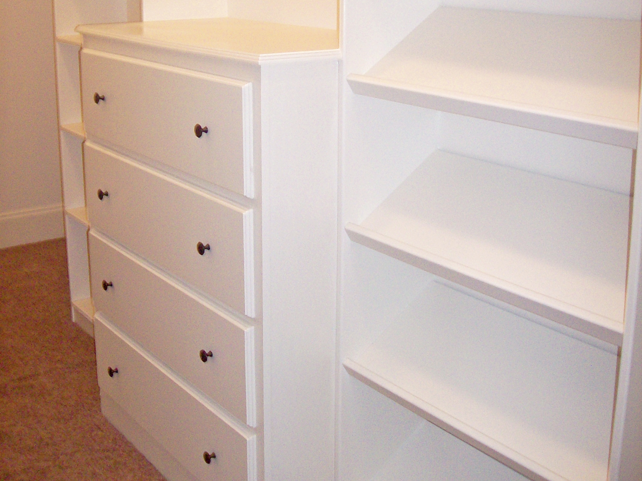 Custom Walk In Closet Drawers