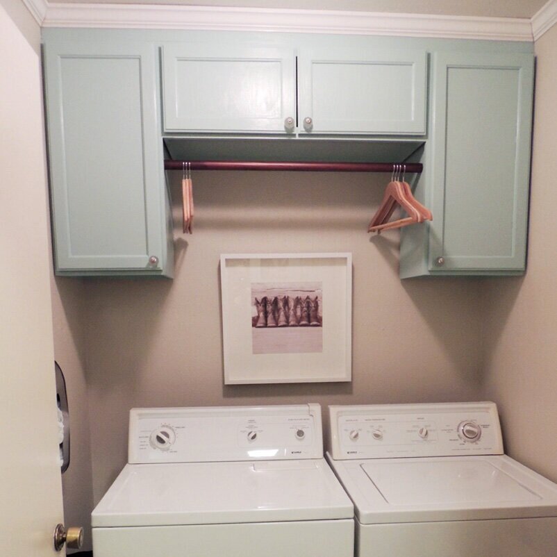 Laundry Cabinets Woodmaster Custom, Laundry Room Cabinets With Hanging Rack