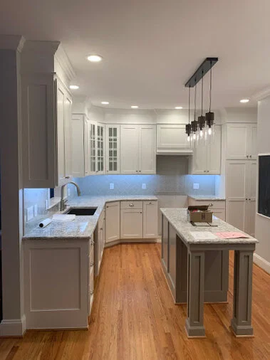 custom white kitchen cabinets