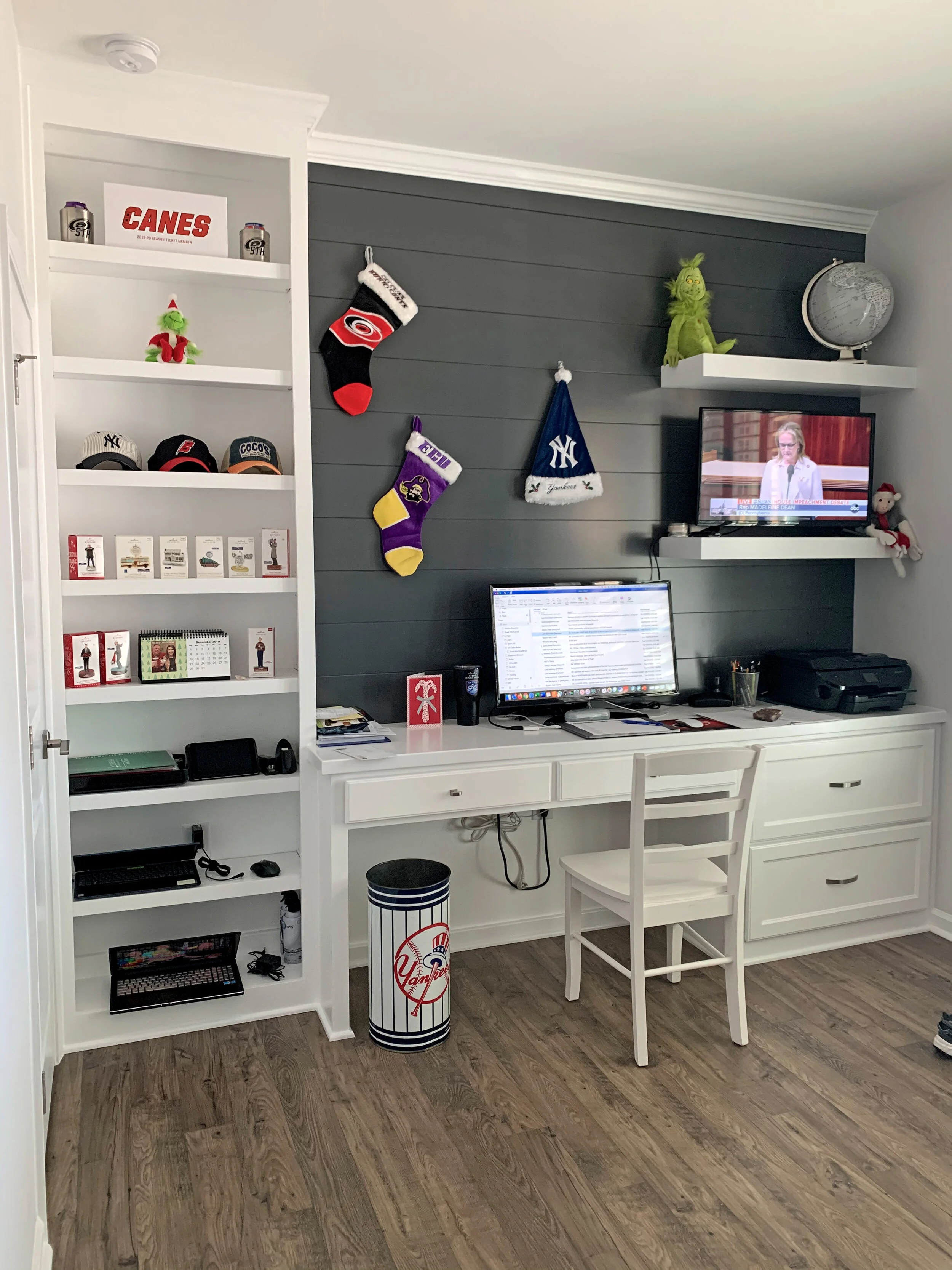 Standing Desk With Book Shelf, Home Office Desk, Work From Home Desks