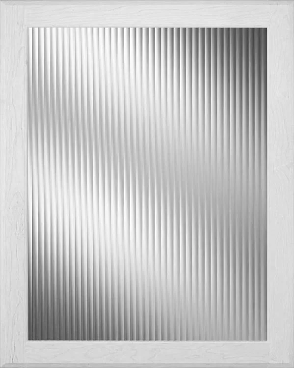 Reeded Glass Cabinet Door