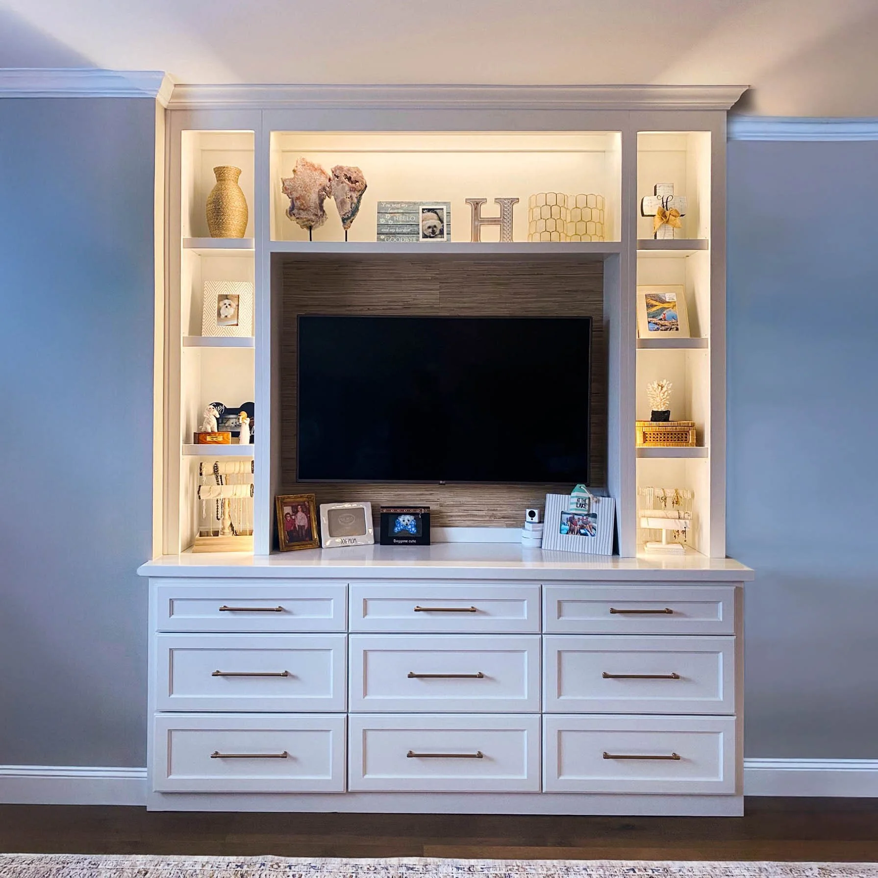 Bedroom Built In with LED Strip Lighting