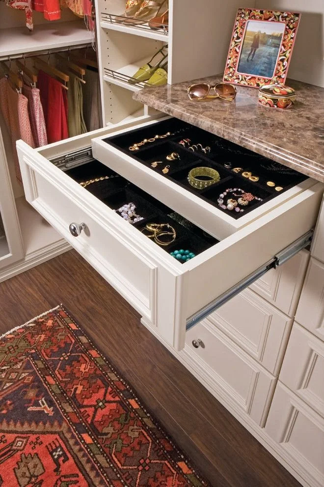 Closet Drawer Organizer: Jewlery Pullout Drawer Tiered