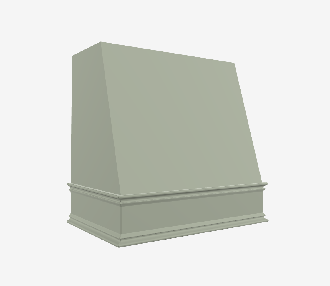 Example of Angle Wooden Kitchen Range Hood