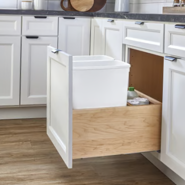Double Side by Side Trash Can Pullout