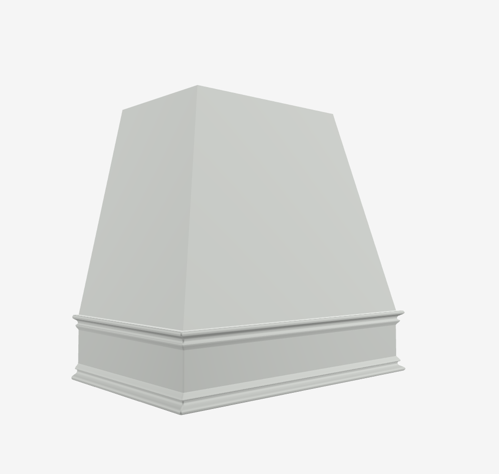 Example of Tapered Wooden Kitchen Range Hood