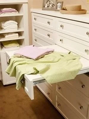 Hidden Folding Table Pullout for Closet
