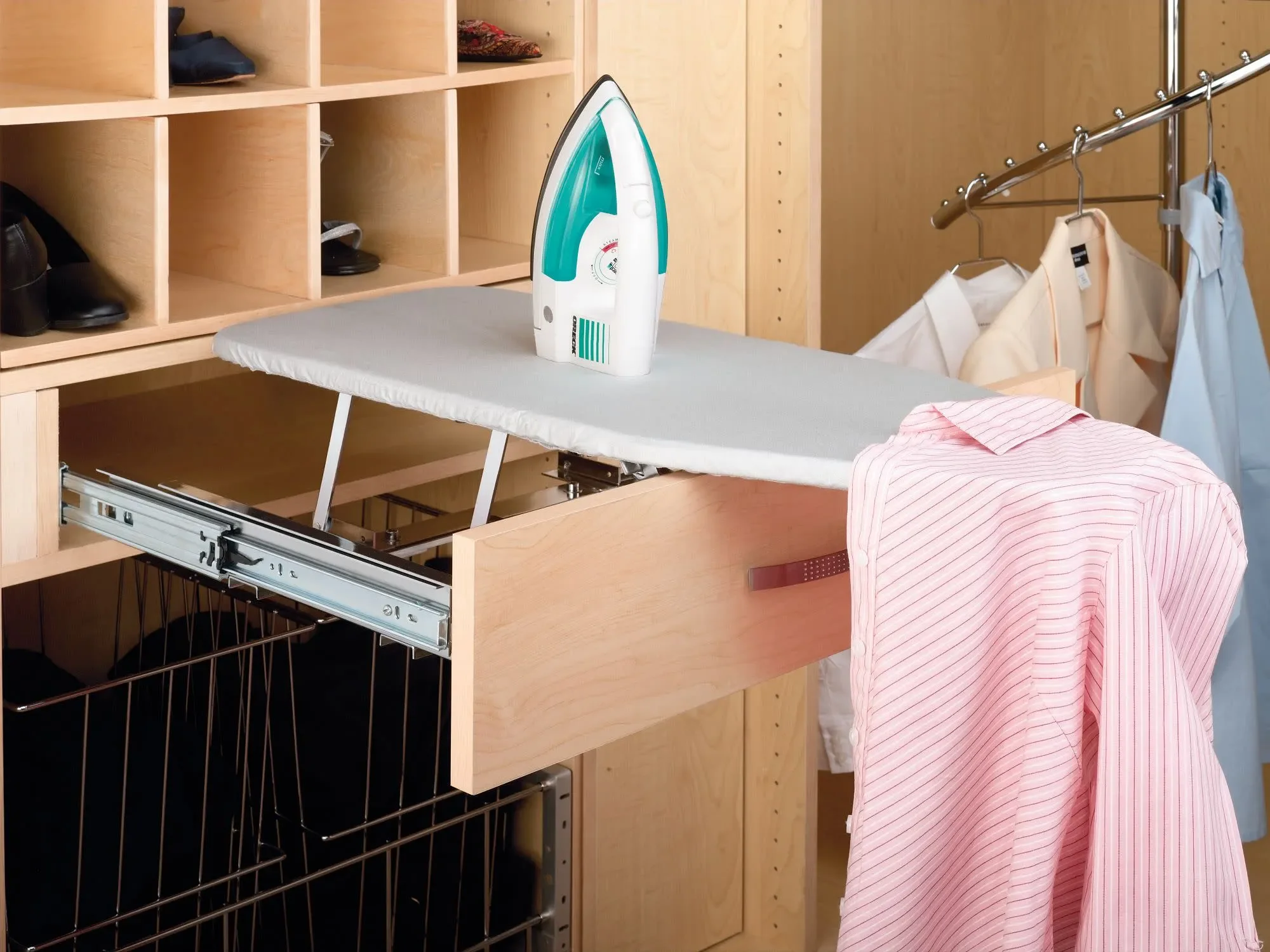 Hidden Ironing Board Pullout for Closet