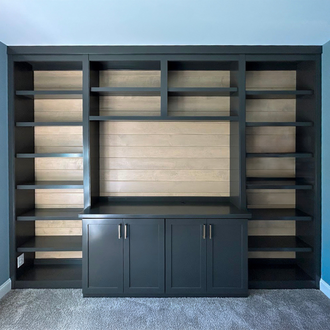 Custom built with horitzontal shiplap