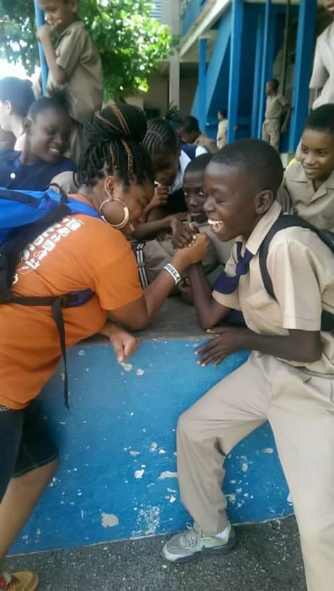 Myself and some amazing children in Jamaica, 2015. I was on a service trip with Le Moyne College.
