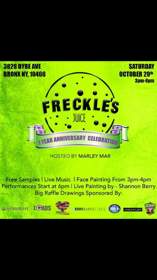 Congratulations to Freckle's Juice Bar on their upcoming one year anniversary! Make sure to stop by and celebrate with them!