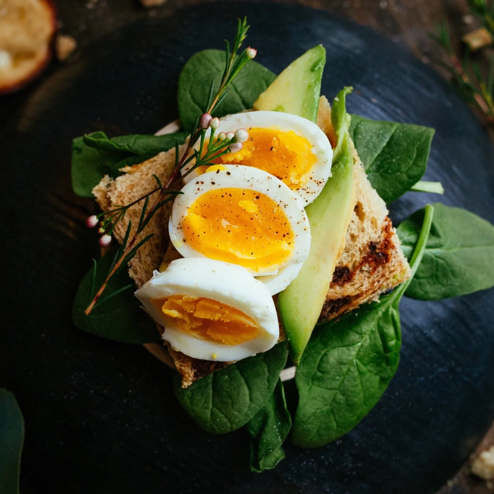 Eggs, Spinach and Avocado are high in folate