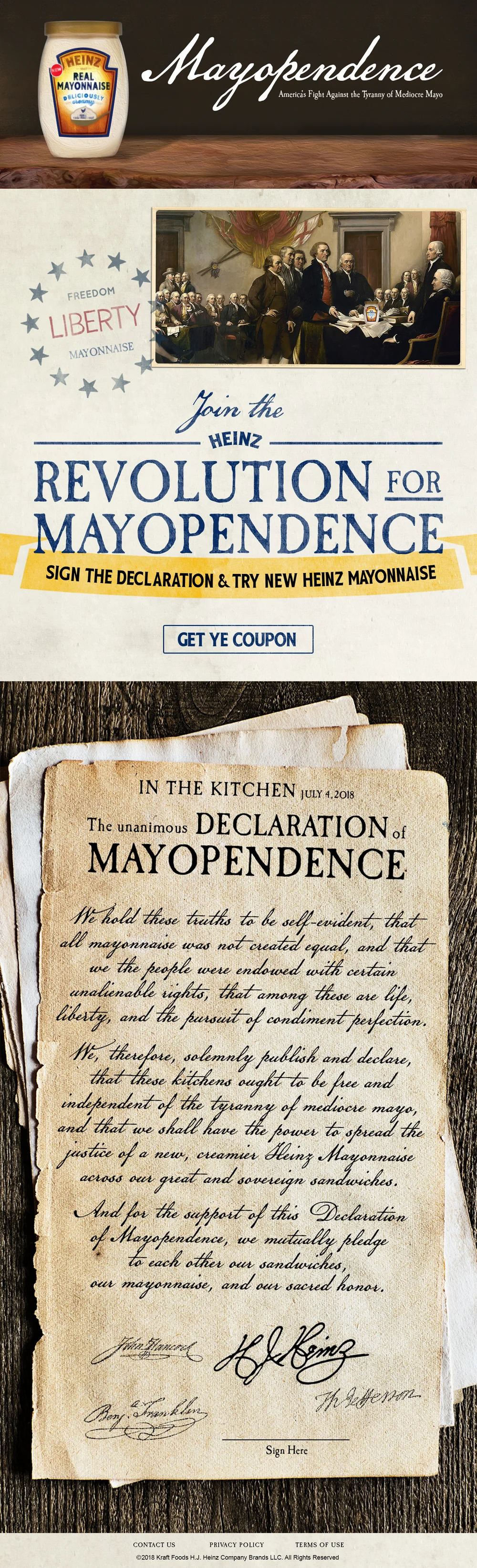 HEINZ MAYONNAISE — OLIVIA CRANDALL