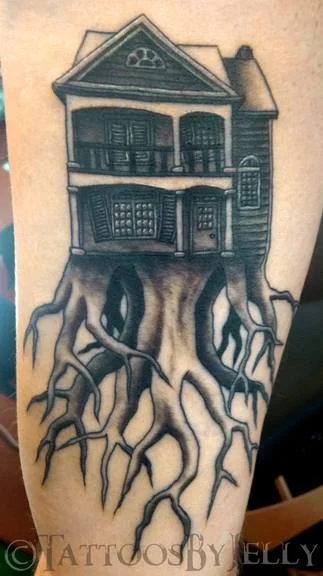 Creepy House with Roots