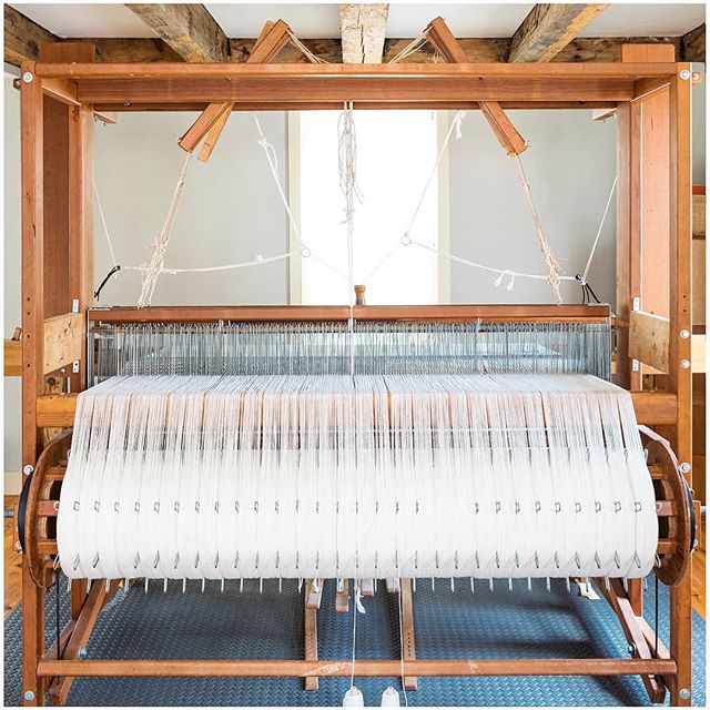 This is where the magic happens; threads woven into blankets. This simple and well-used loom is still a joy to work with, even after 35 years ! 
#inspiredbynature 
#interiorandhome 
#interiordesigner 
#textiledesign 
#kinfolkhome 
#blessingthread 
#b