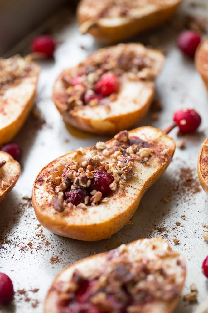 Cranberry-Oat Baked Pears Recipe