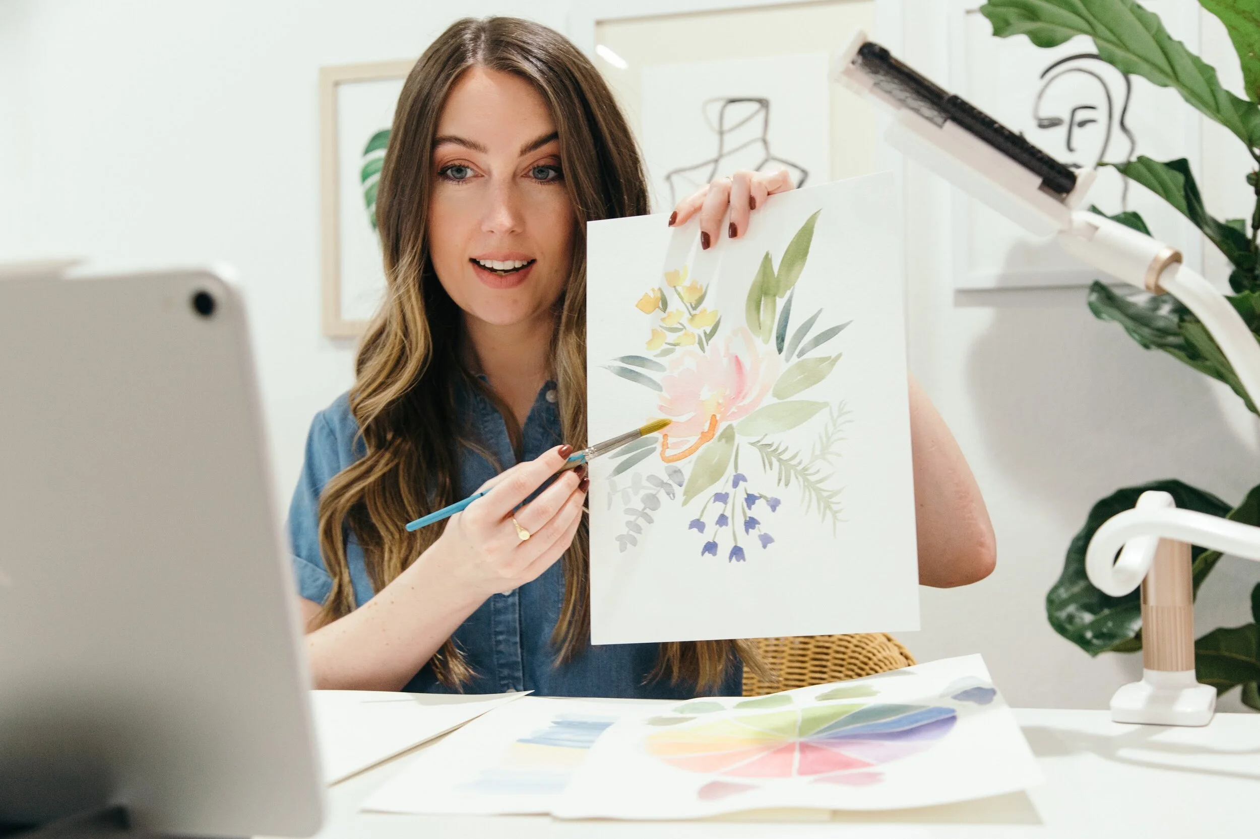 VIRTUAL Watercolor &amp; Mindfulness: Painting Expressive Florals