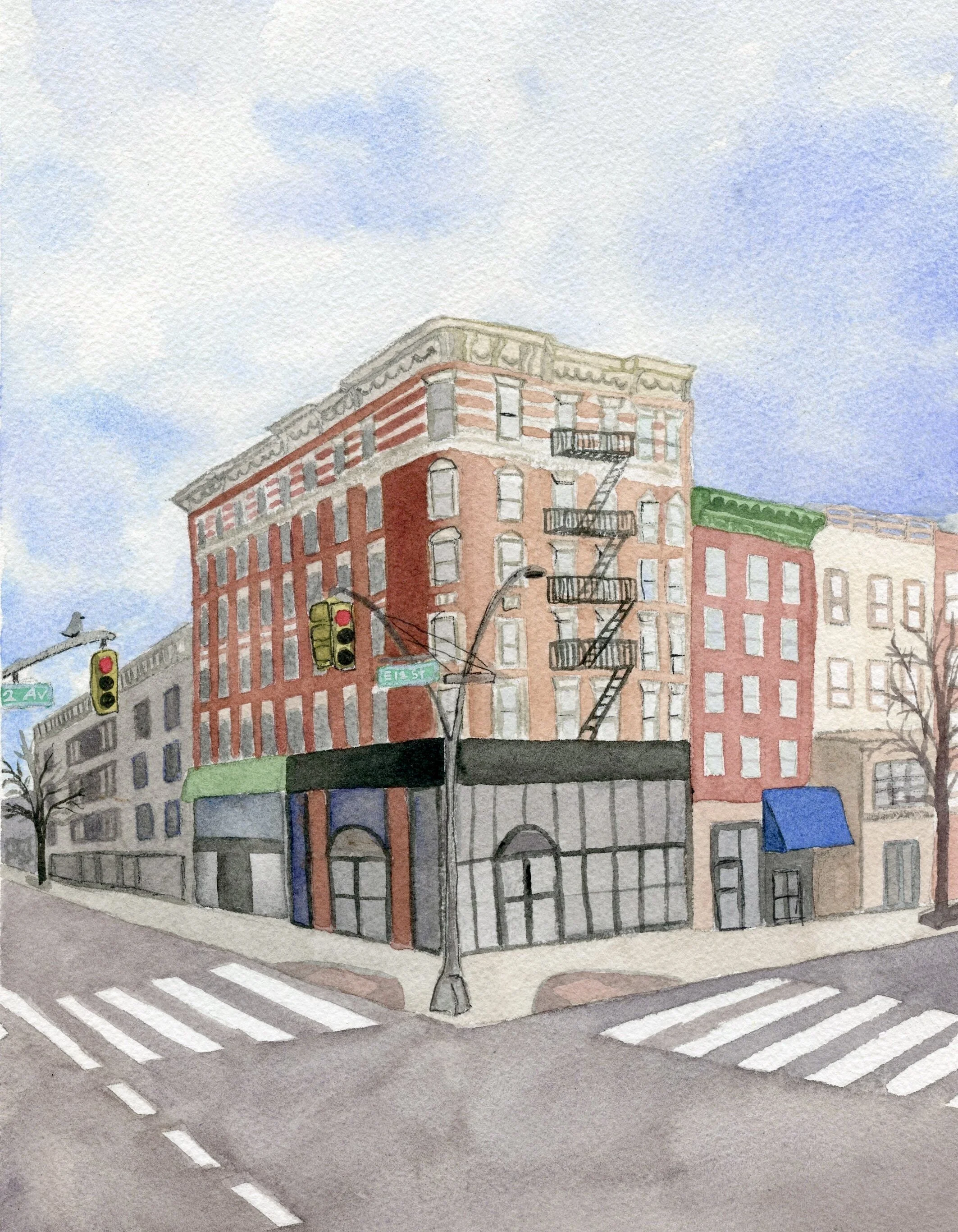 Corner of 12th & Second (print)