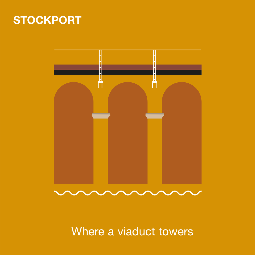 STOCKPORT - Where a a Viaduct Towers