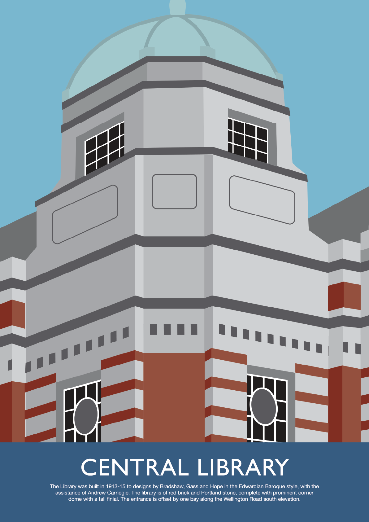 STOCKPORT Poster Print - Central Library