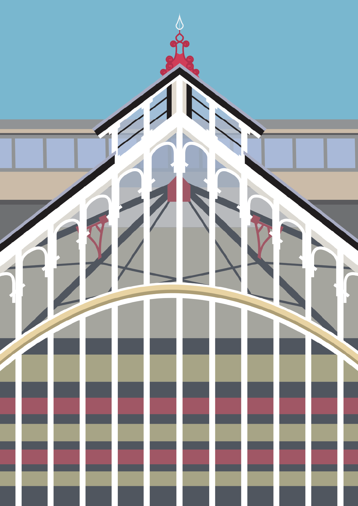 STOCKPORT Poster Print - Market Hall
