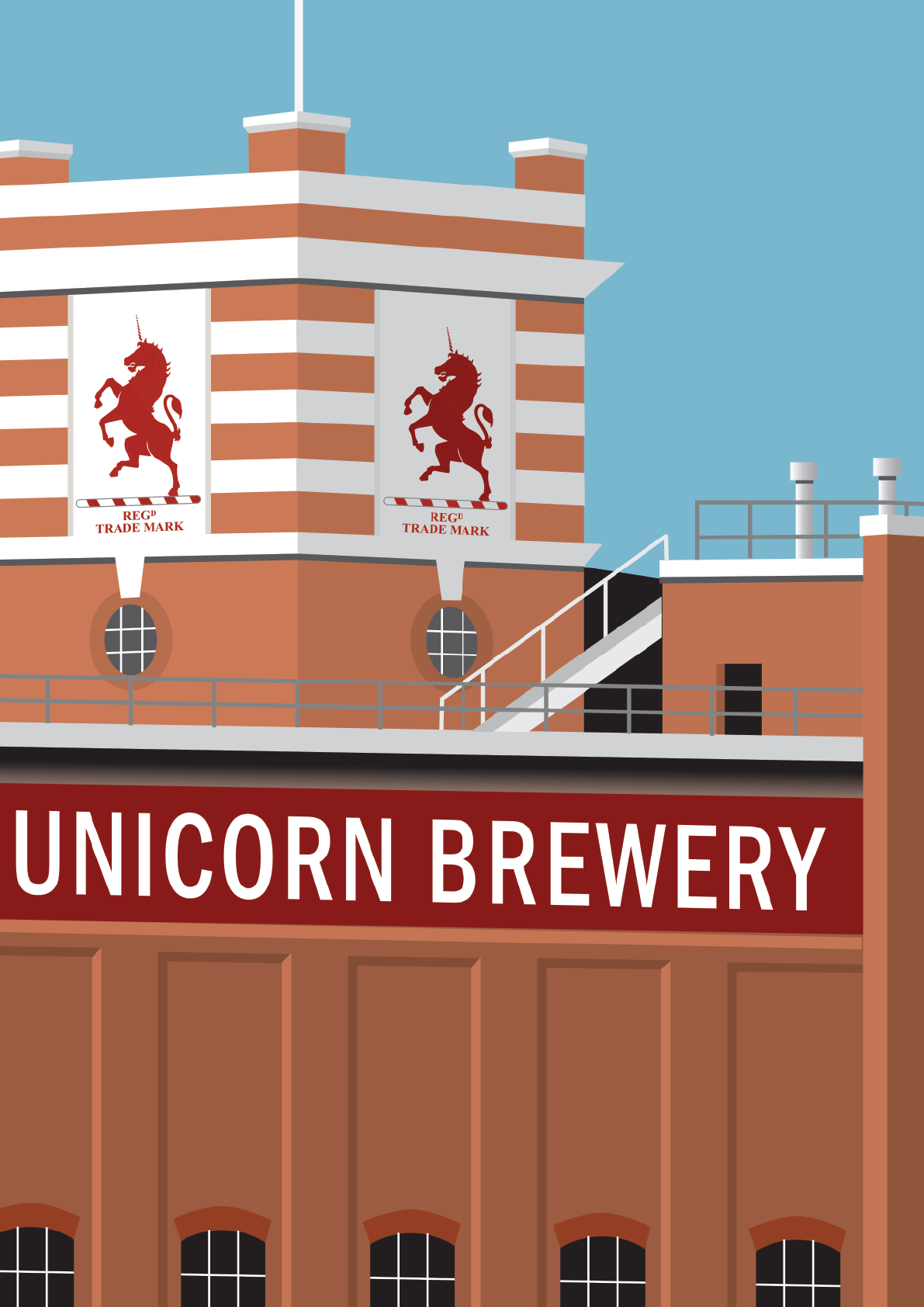 STOCKPORT Poster Print - Unicorn Brewery
