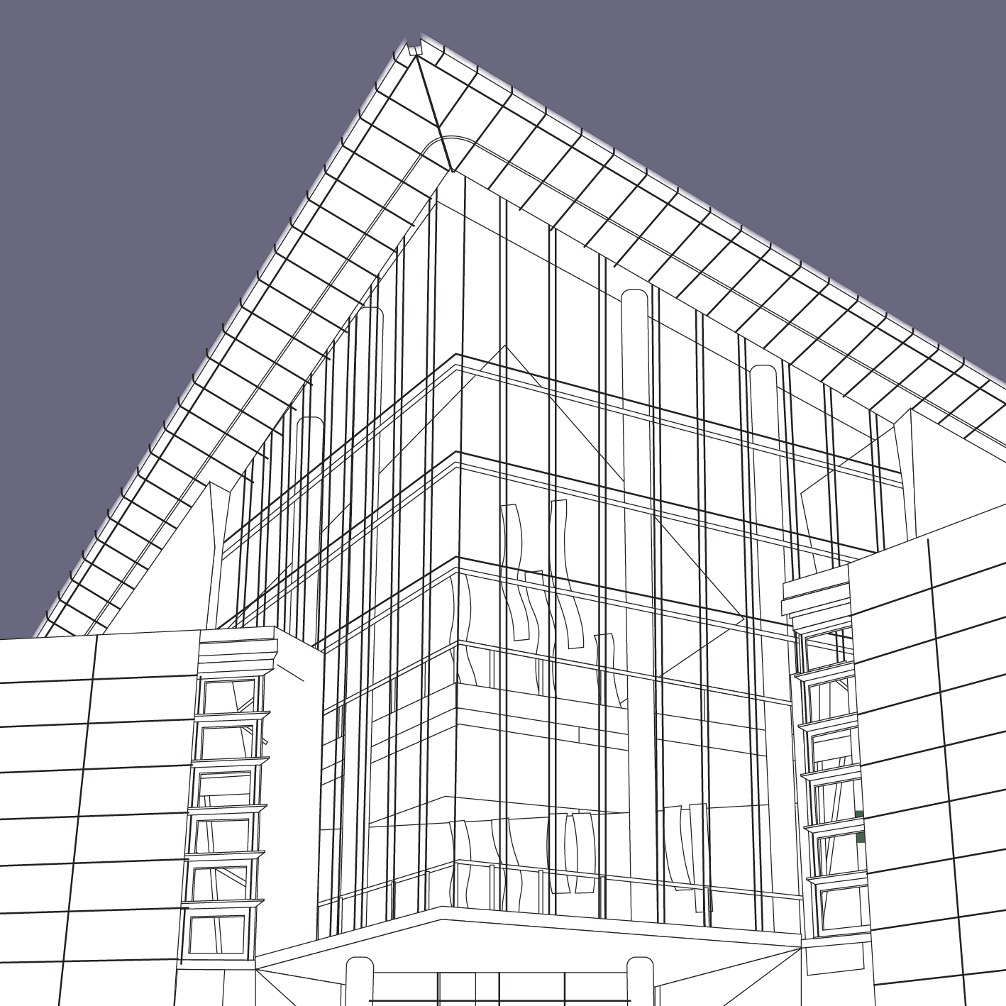 MANCHESTER Line Art Poster Print - Bridgewater Hall
