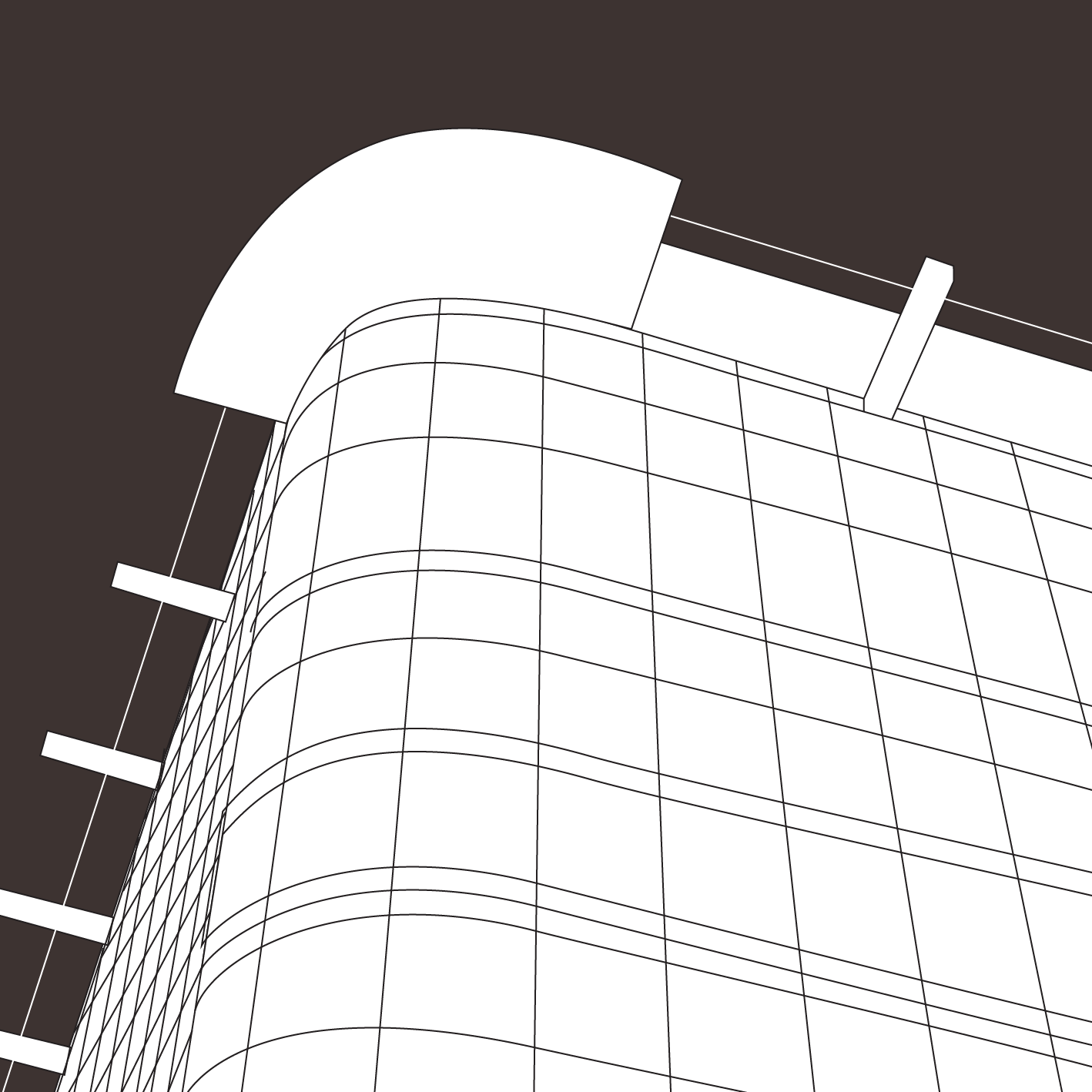 MANCHESTER Line Art Poster Print - Express Building
