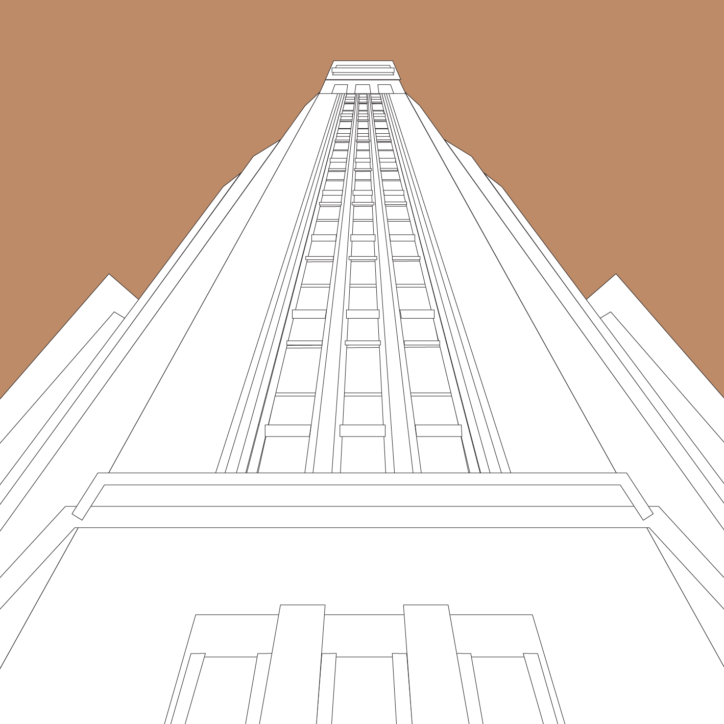 MANCHESTER Line Art Poster Print - Sunlight House