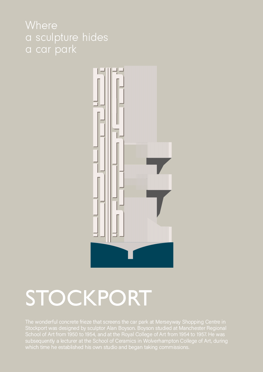 STOCKPORT - Where a Sculpture Hides a Car Park