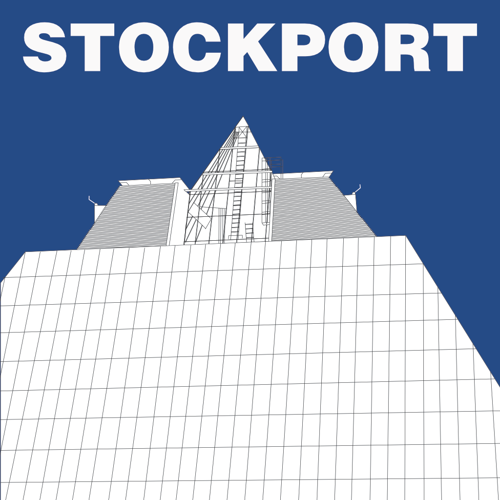 STOCKPORT Line Art Poster Print - Pyramid
