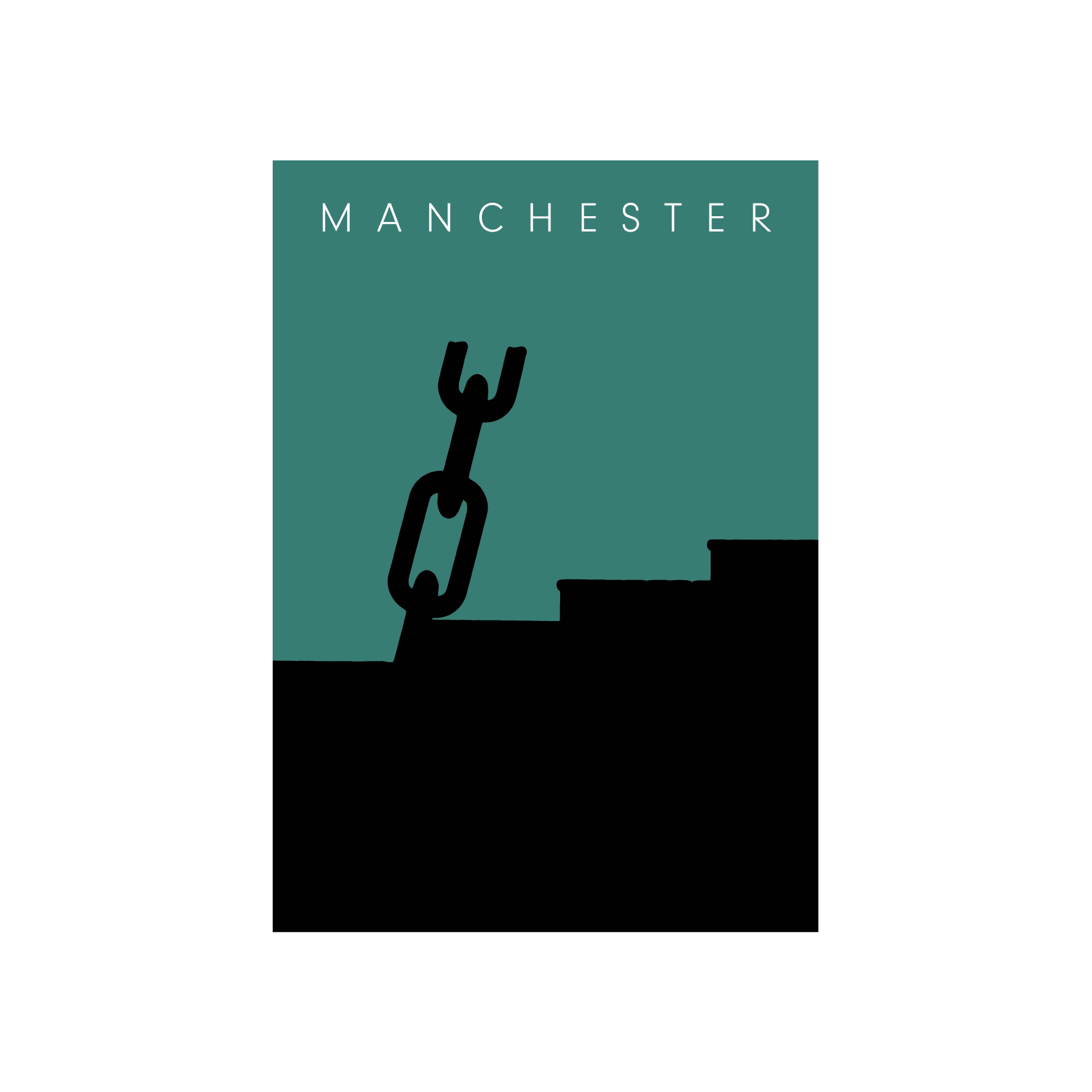 MCR Silhouette #08 Liverpool Warehouse - Fine Art Print