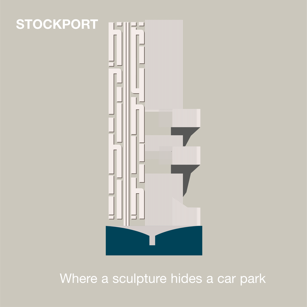 STOCKPORT - Where a Sculpture Hides a Car Park