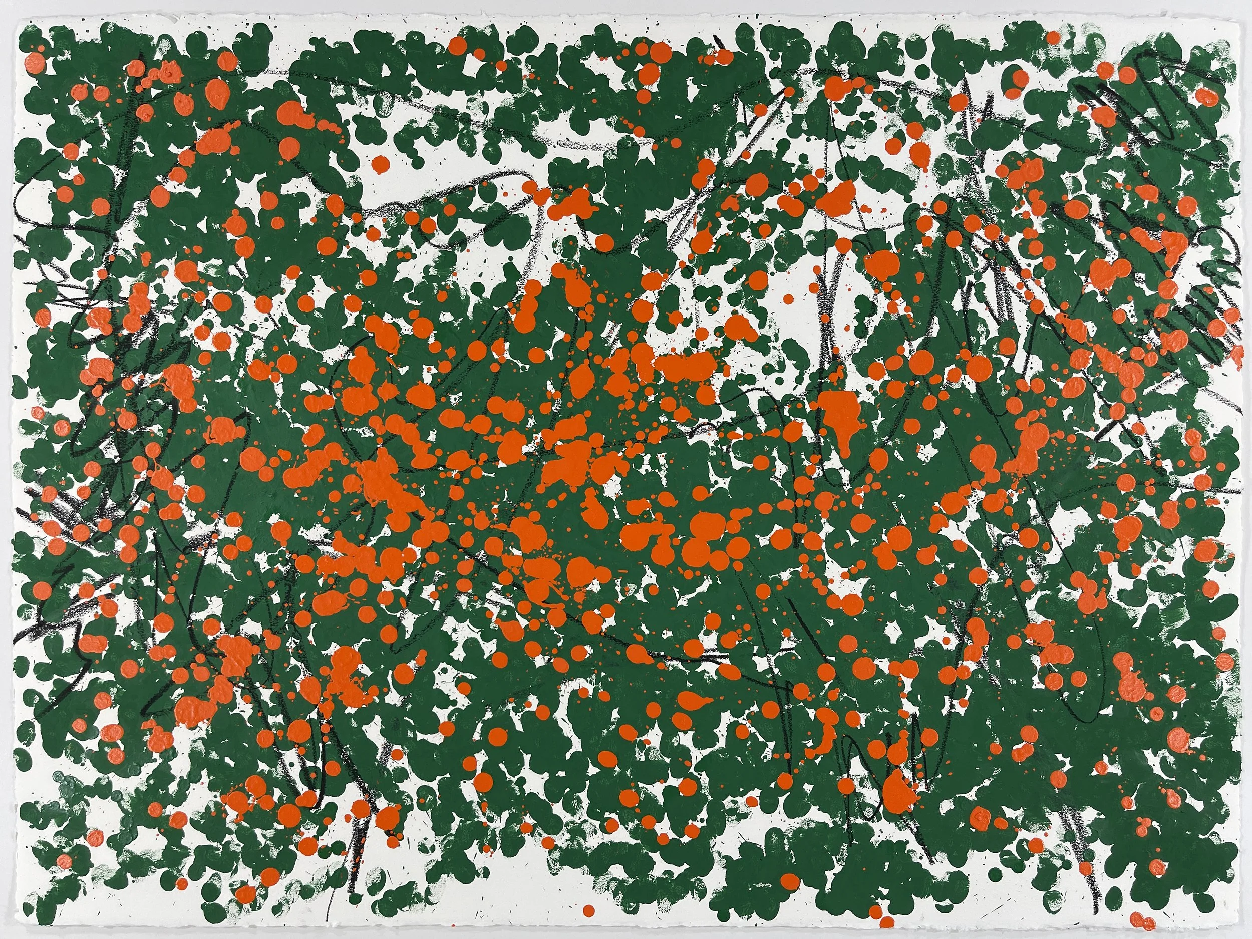 Forest: Cobalt Green, Cadmium Orange