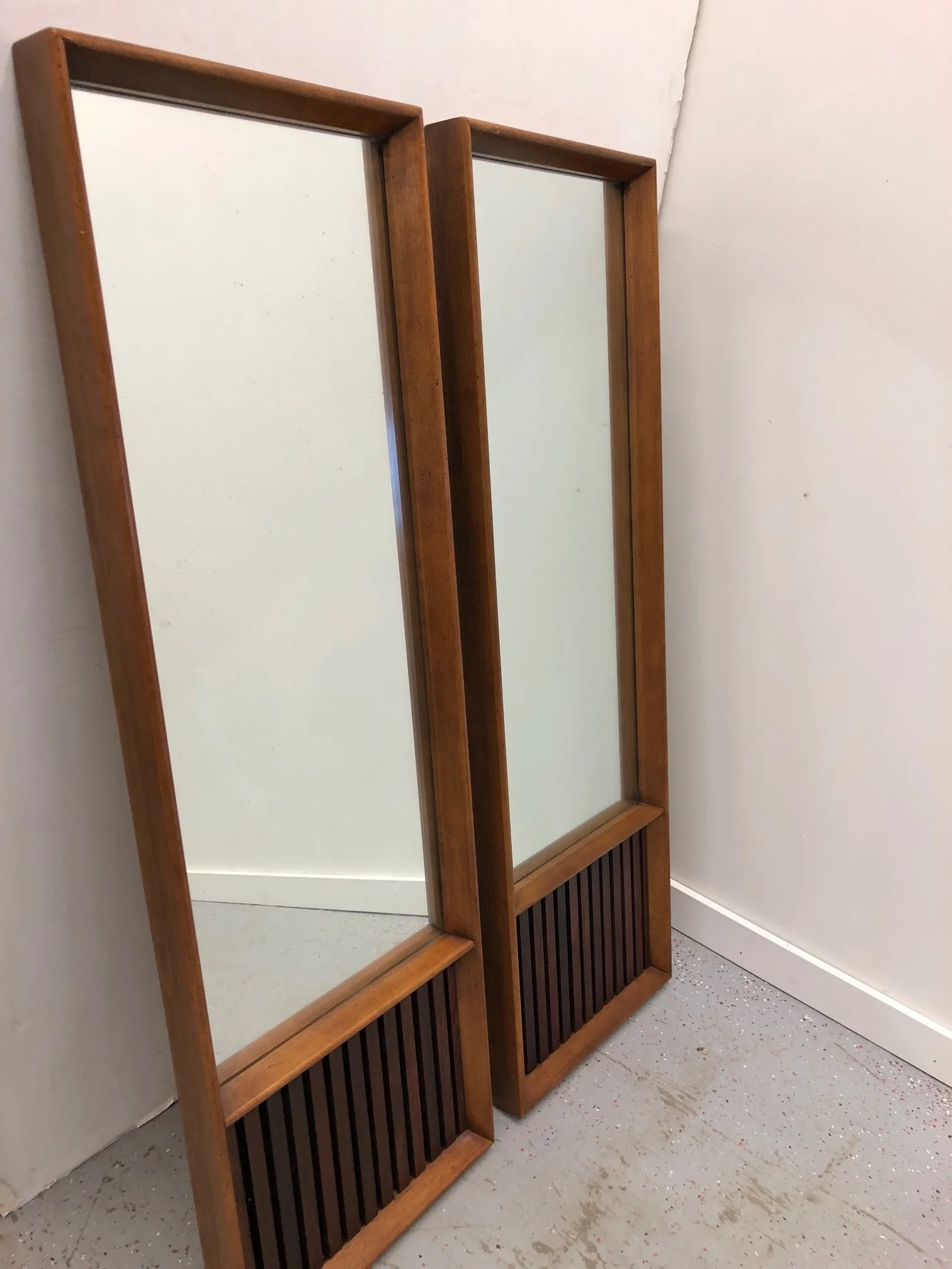 MCM Walnut and Rosewood Mirrors by Lane