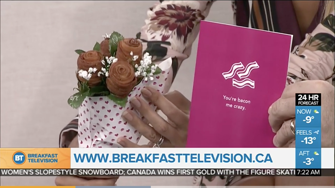 Dina and Kevin try Foodora's bacon bouquet, the perfect (and saltiest) way to express your love for your partner this Valentine's Day.