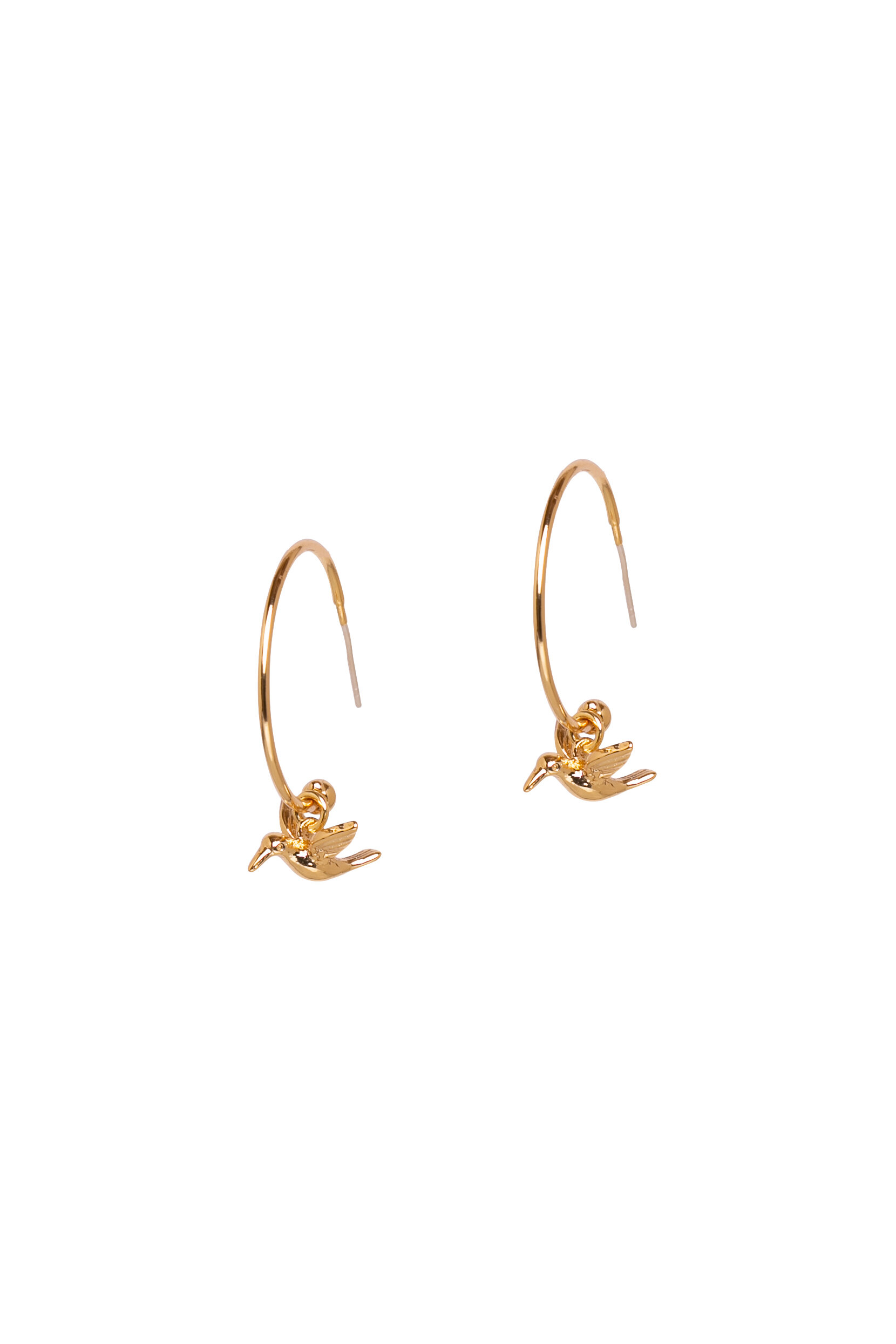 Small (20mm) Gold Plated Hoops with hummingbird charm.jpg