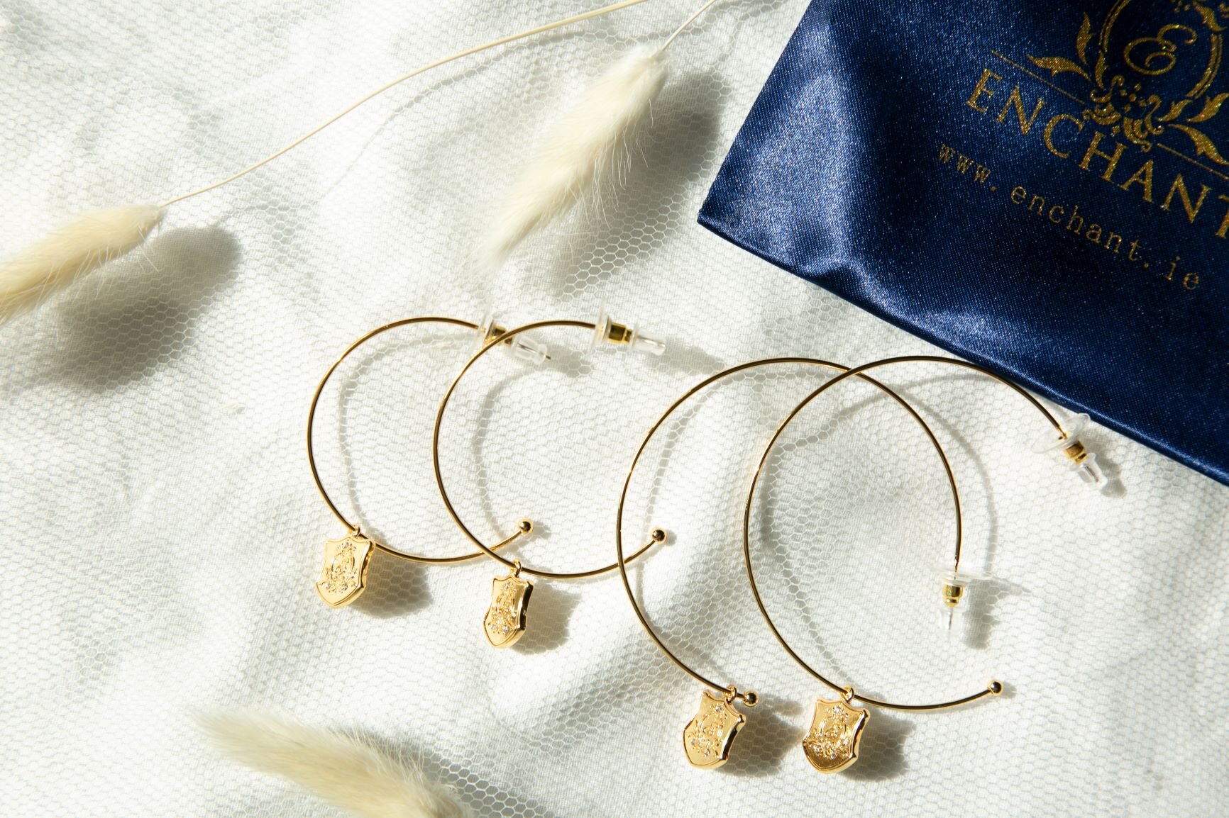 Large (60mm) and Medium Gold Plated Hoops.JPG