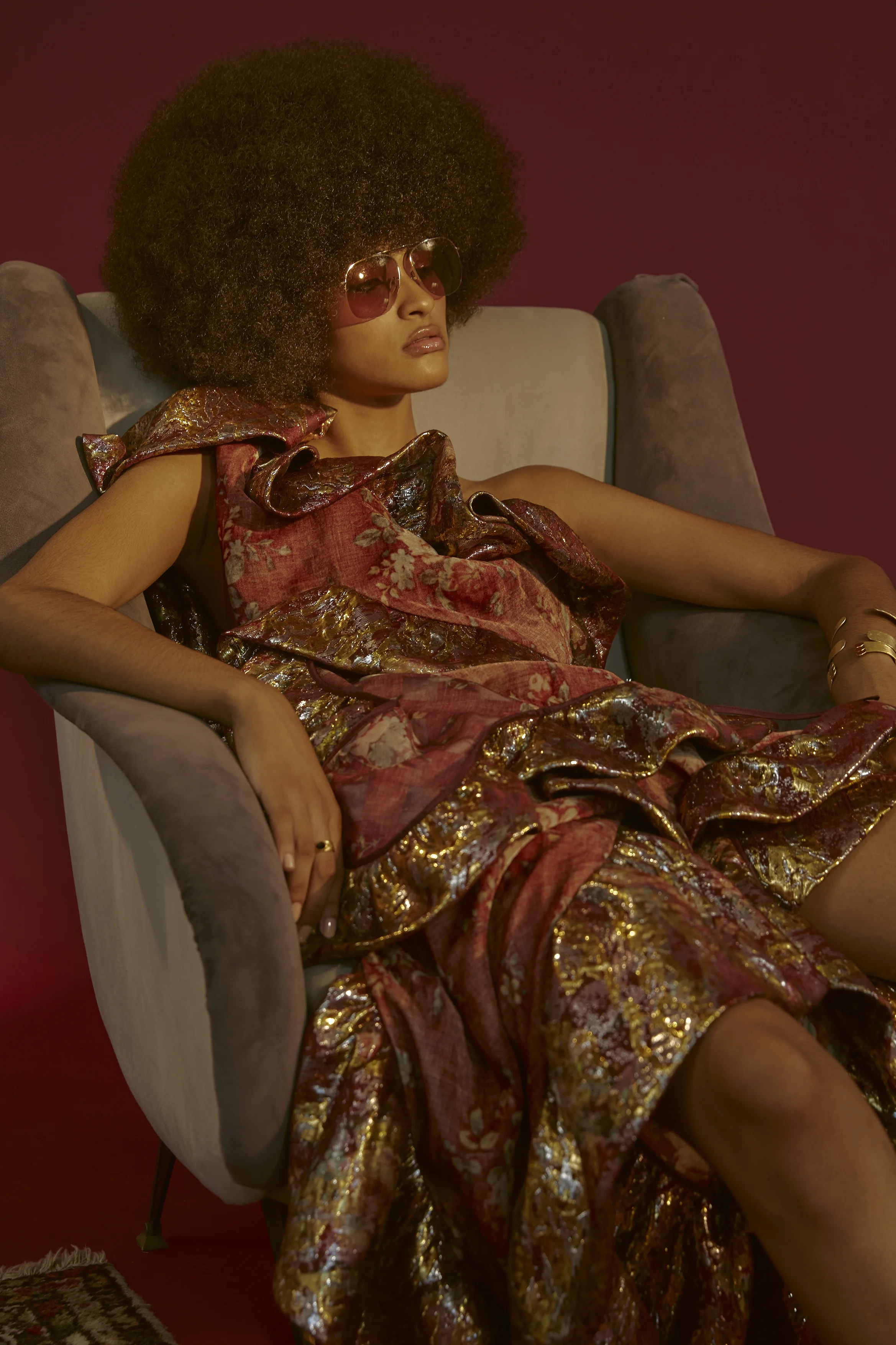 Dress Vivienne Westwood Sunglasses Zadig & Voltaire Bracelets and Ring Emmanuelle Zysman