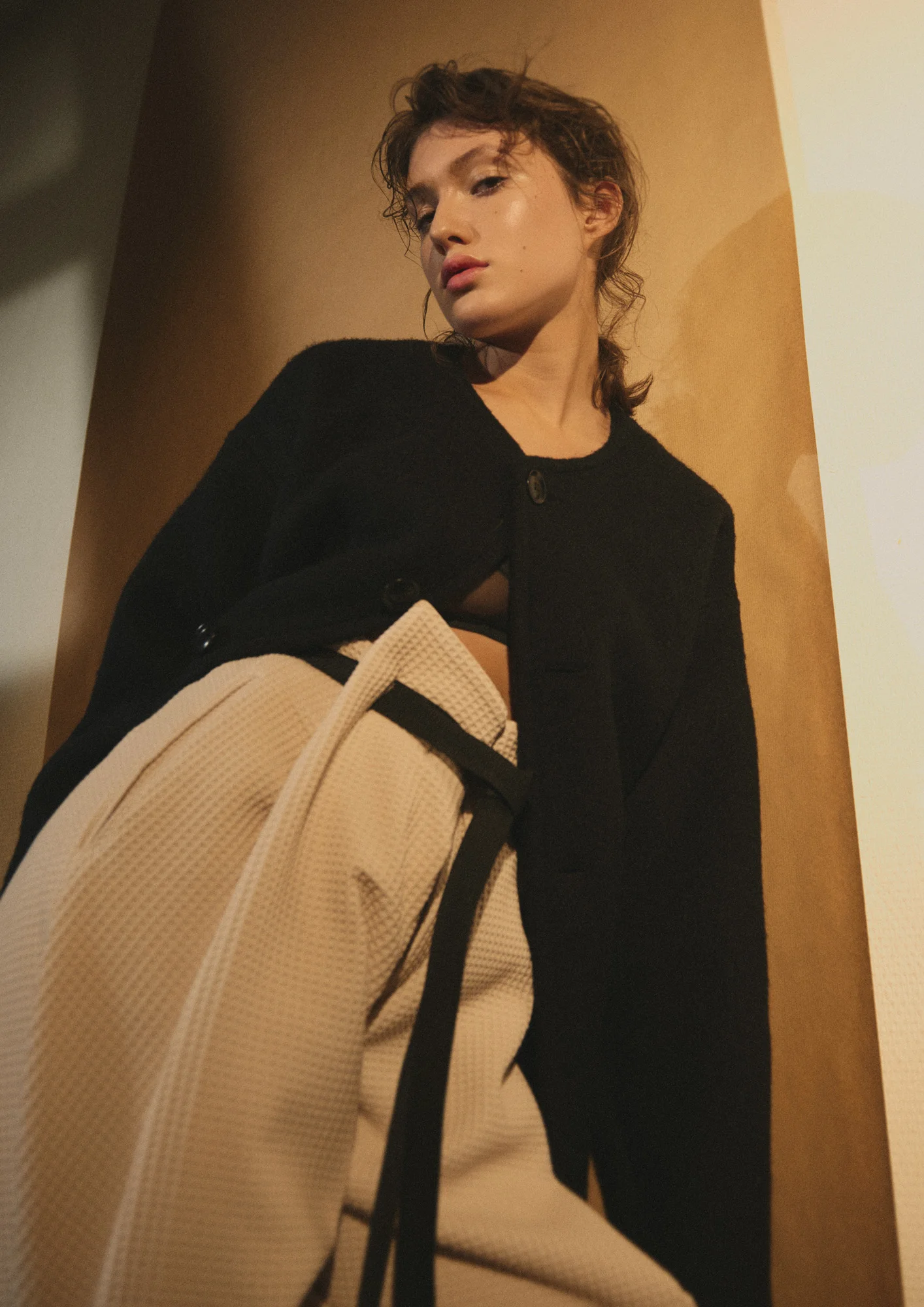 Coat Yohji Yamamoto Bra Yasmine Eslami Trousers Petja Zorec
