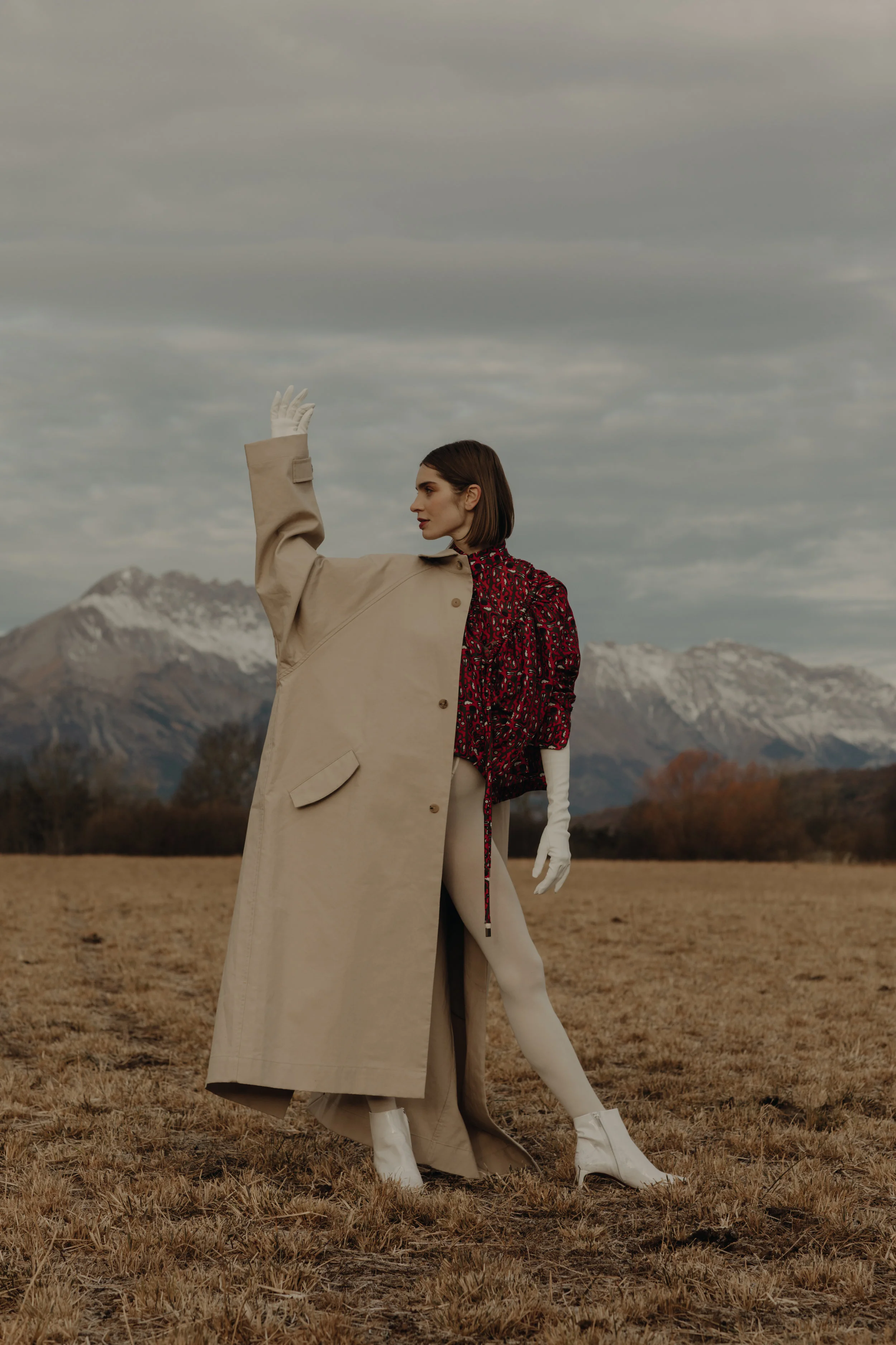 Coat and Trousers HED MANYER Shirt CARVEN Shoes DAVID BEAUCIEL